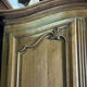 Norman Cauchoise wardrobe in medium oak, carved from the 19th century with a gendarme hat top.