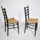 Mid-Century Italian Dining Chairs with Woven Seats, Set of 6, 1960s–70s
