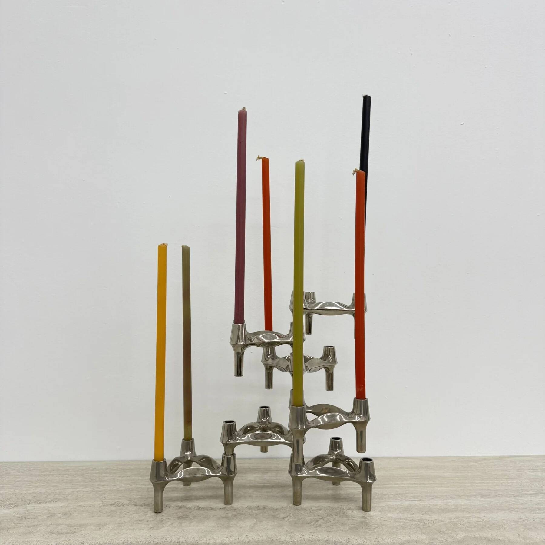 Grand candélabre XL par Fritz Nagel et Ceasar Stoffi, fabriqué par BMF, années 1960.