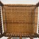 Fauteuil en osier et en bois tourné, années 1930 - 1950