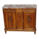 Art Deco walnut sideboard with marble top