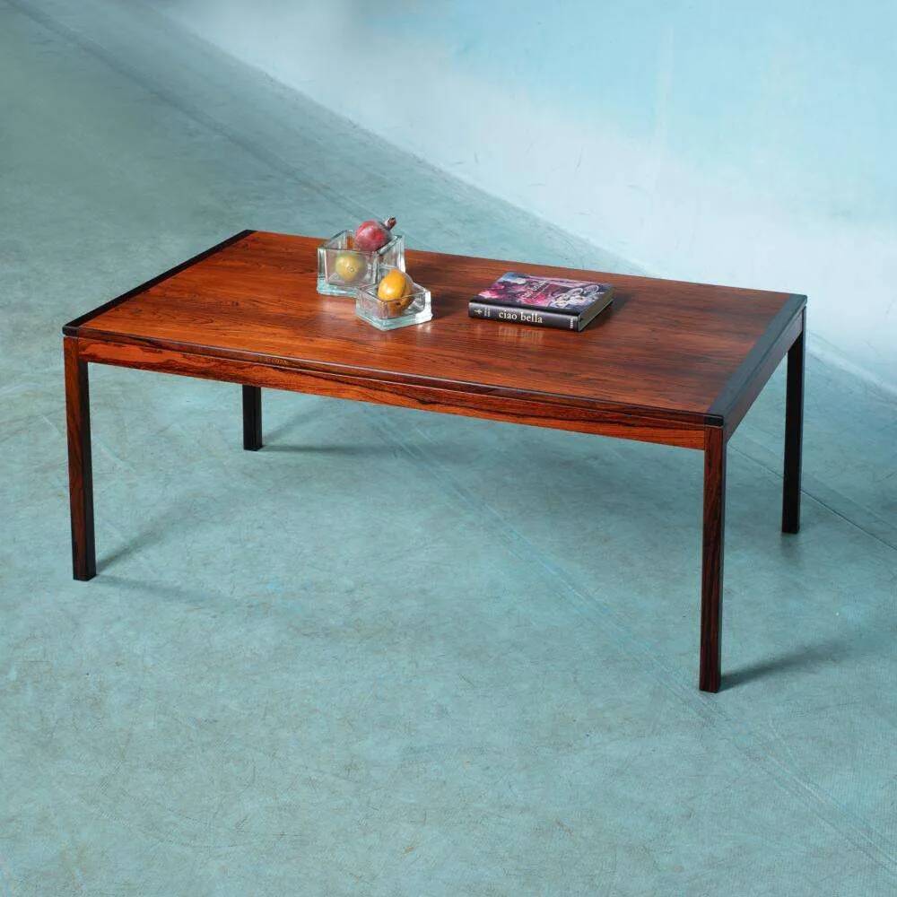 Renovated vintage Scandinavian coffee table, mid-century modern table.