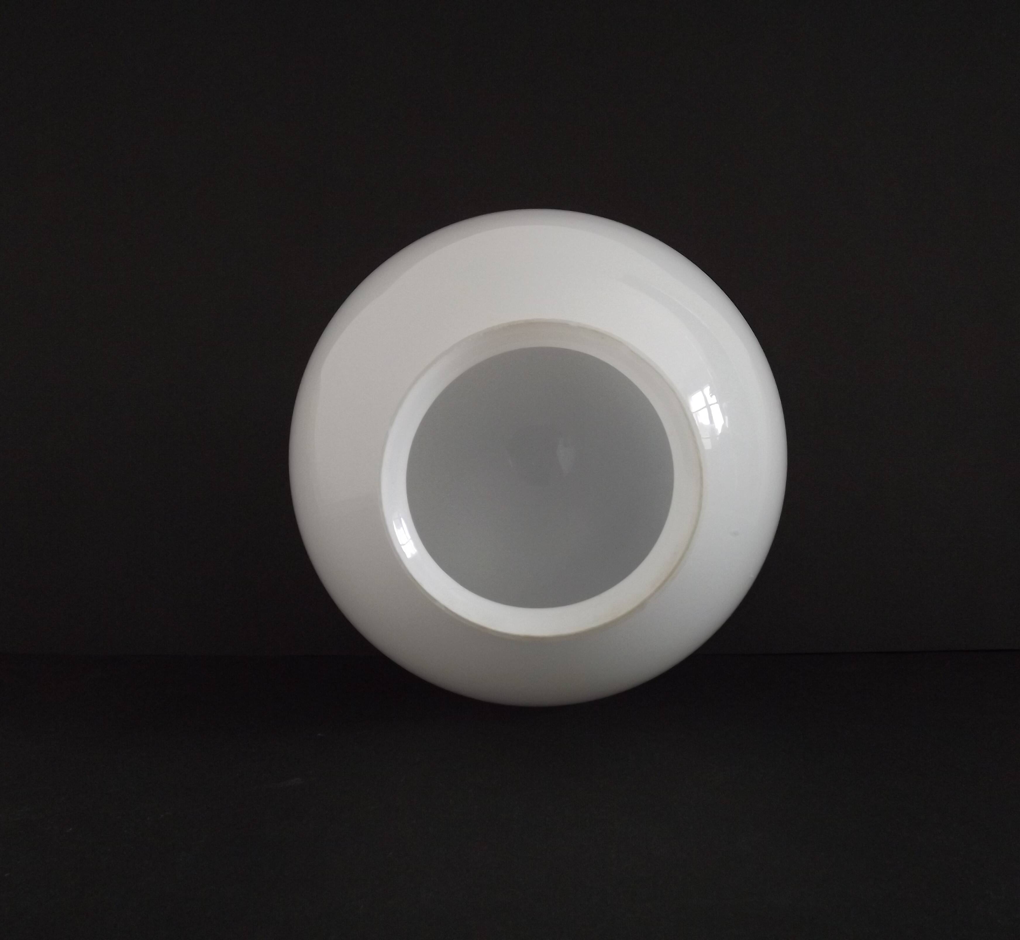 French vintage white opaque glass large replacement glass globe shade 204