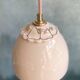 Beige ceramic lamp and decorative bowl