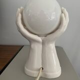 Resin hand-shaped table lamp