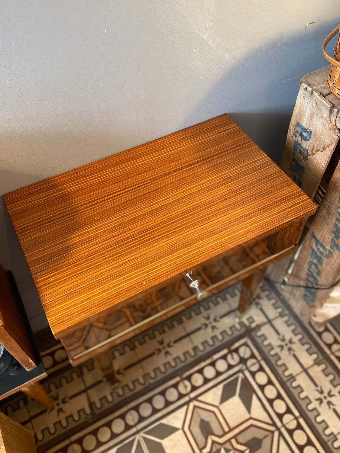 Small vintage bedside table from the 1960s.
