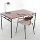 Cosmopol desk, walnut and steel. 120 x 60 cm