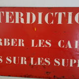 Metal plate vintage 1950