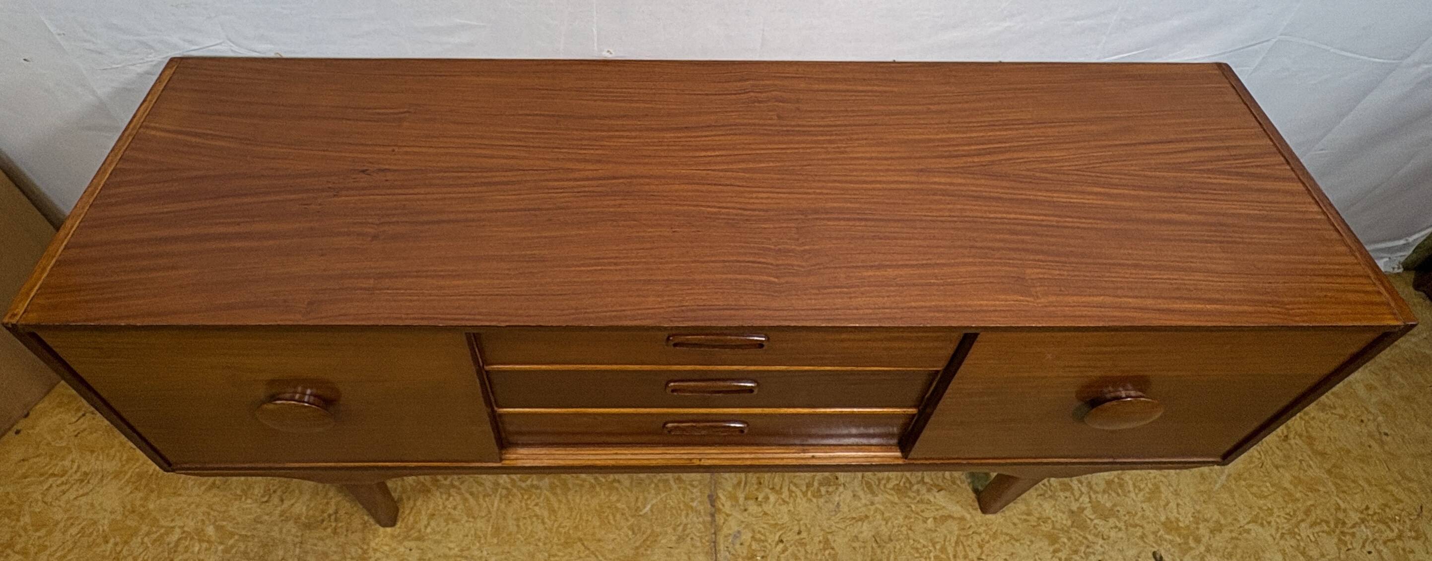 Mid Century Retro Teak Sideboard by Beautility Circa 1960 Danish Design