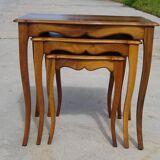 Solid walnut nesting table
