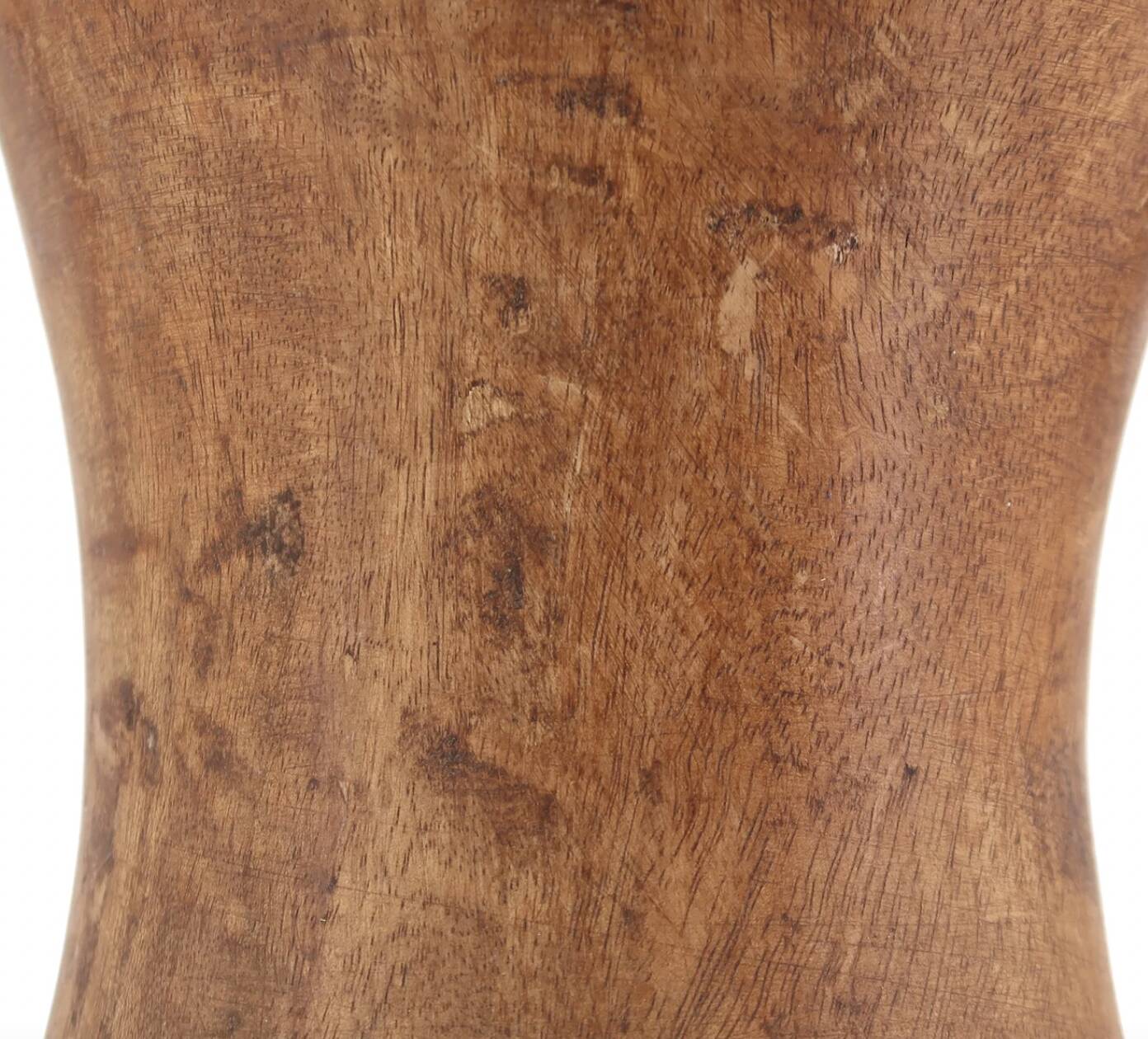 Wooden amphora vase, handles covered with wicker, 1970s.