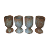 4 sandstone cups