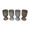4 sandstone cups