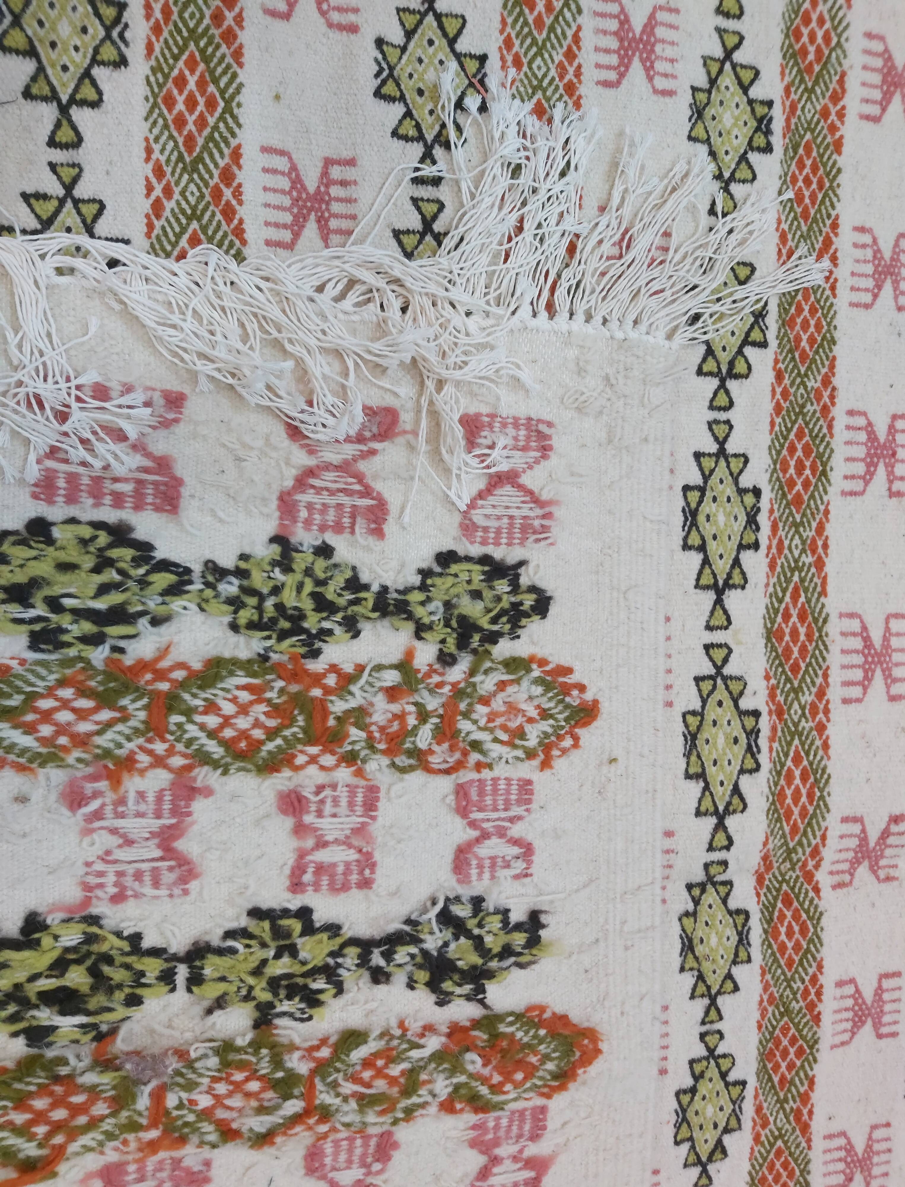 Traditional handmade margoum carpet