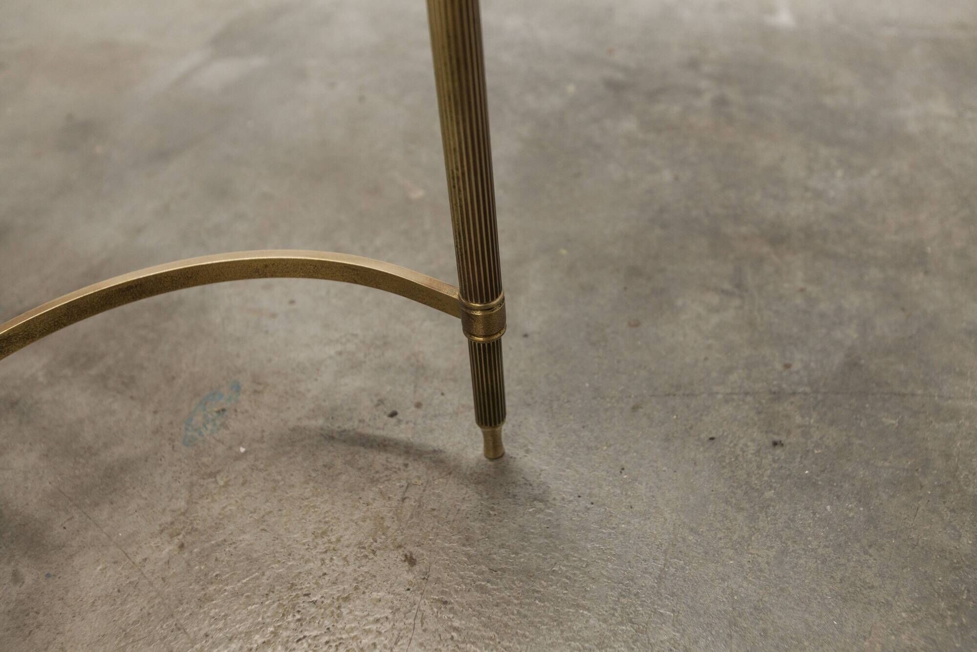 Gold brass coffee table with smoked glass 1970