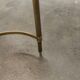 Gold brass coffee table with smoked glass 1970