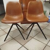 Set of 2 Vintage Faux Leather Chairs