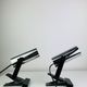 Pair of chrome clip-on spotlights, 1970s