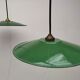 Lot de 4 lampes en tôle émaillée