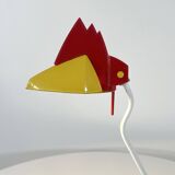 Lampe de bureau toucan rouge et blanche de brilliant leuchten Germany, 1980