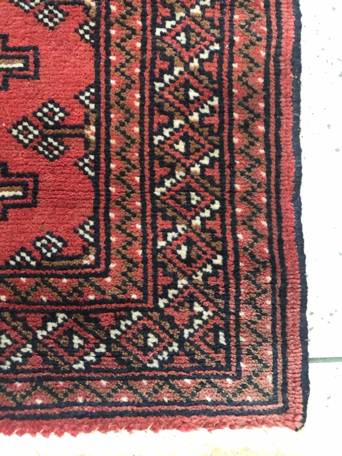 Tapis style persan 85x66 rouge