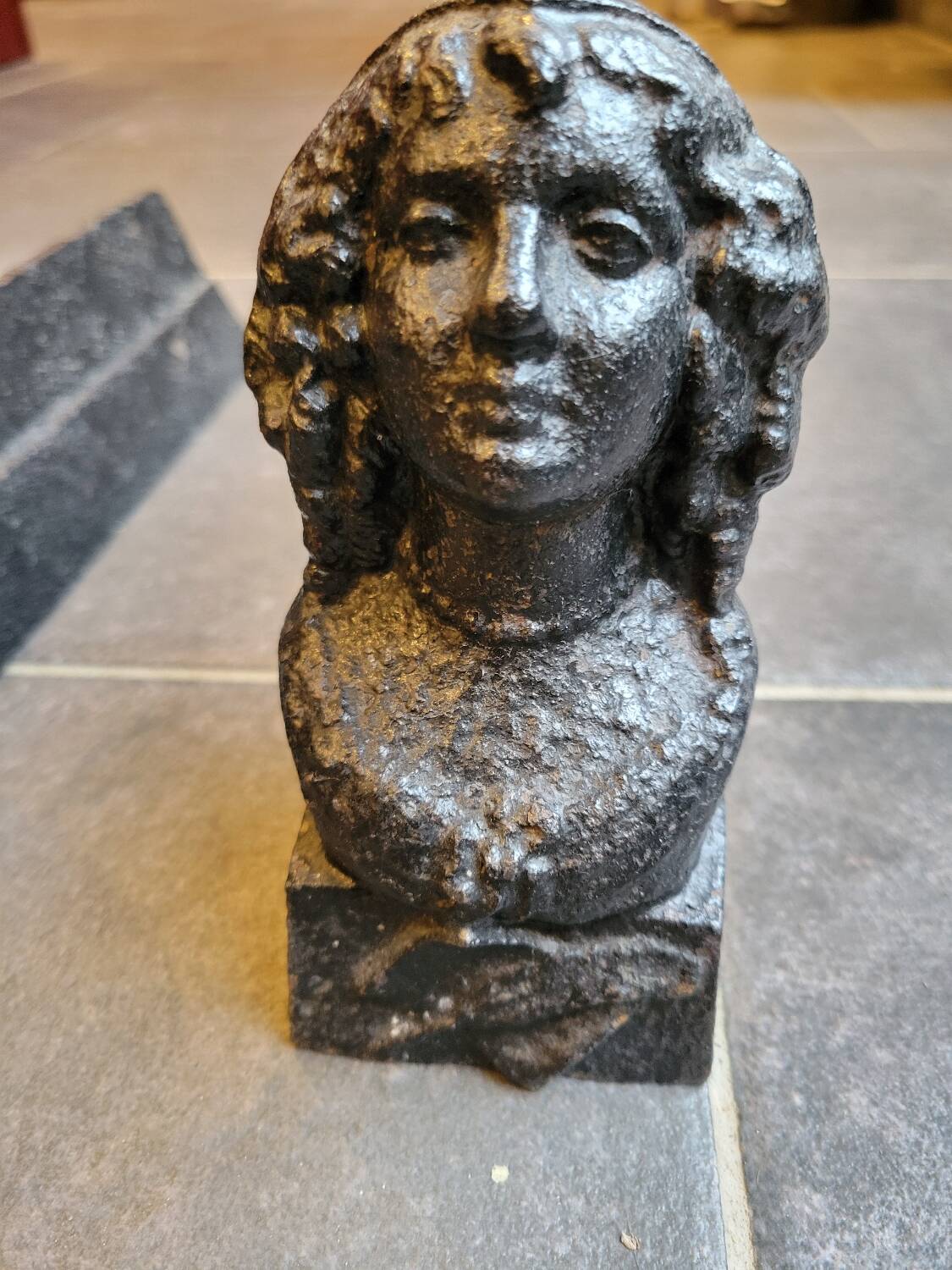 Cast iron andirons