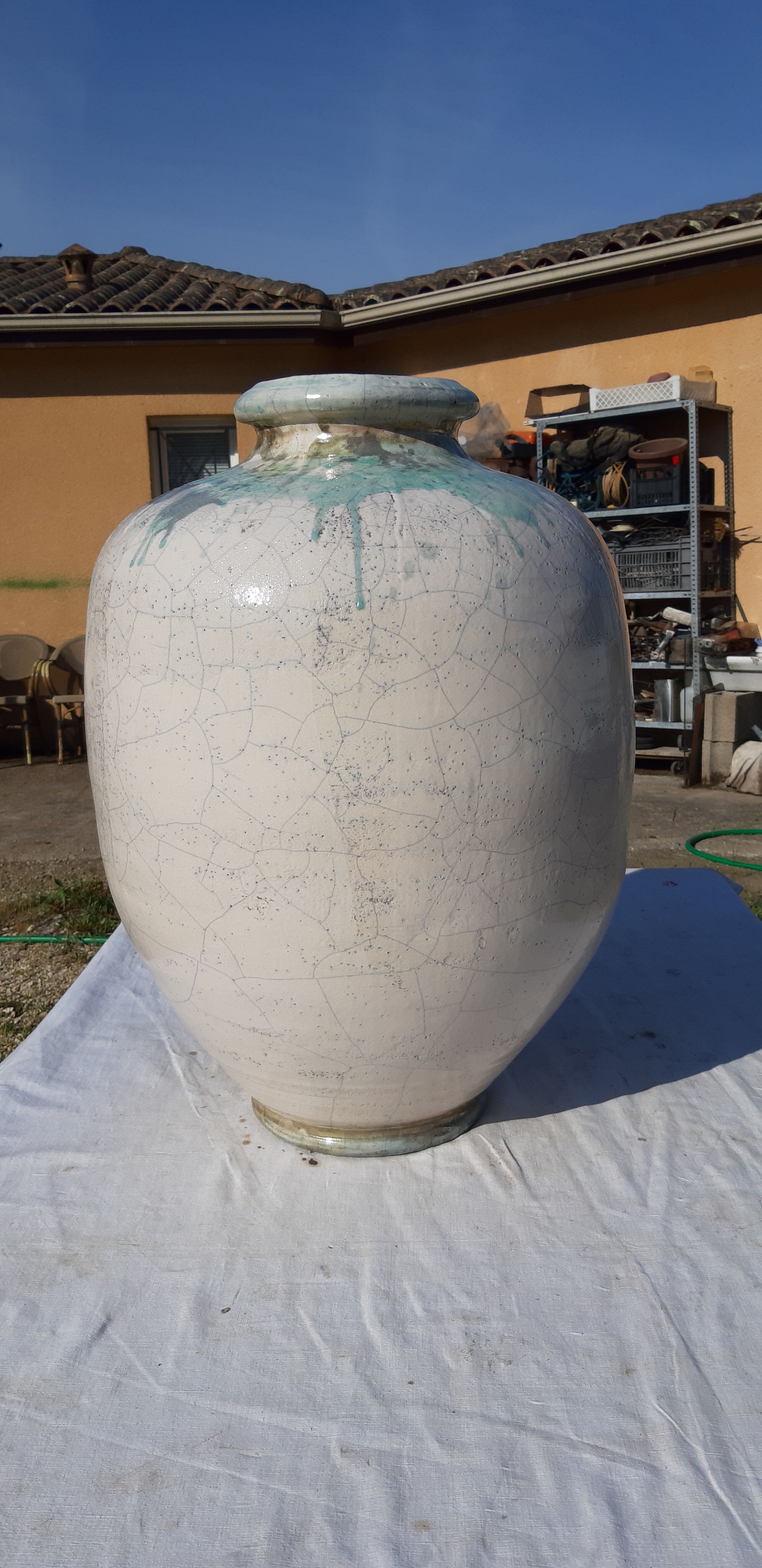 Glazed sandstone jar by François Peyrat