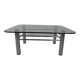 Table basse chromée avec verre années 1970