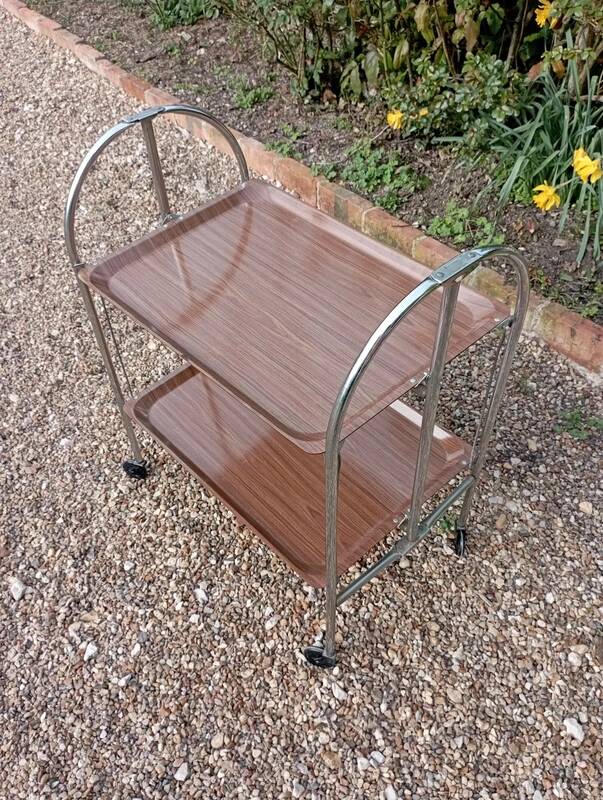 Vintage folding serving trolley