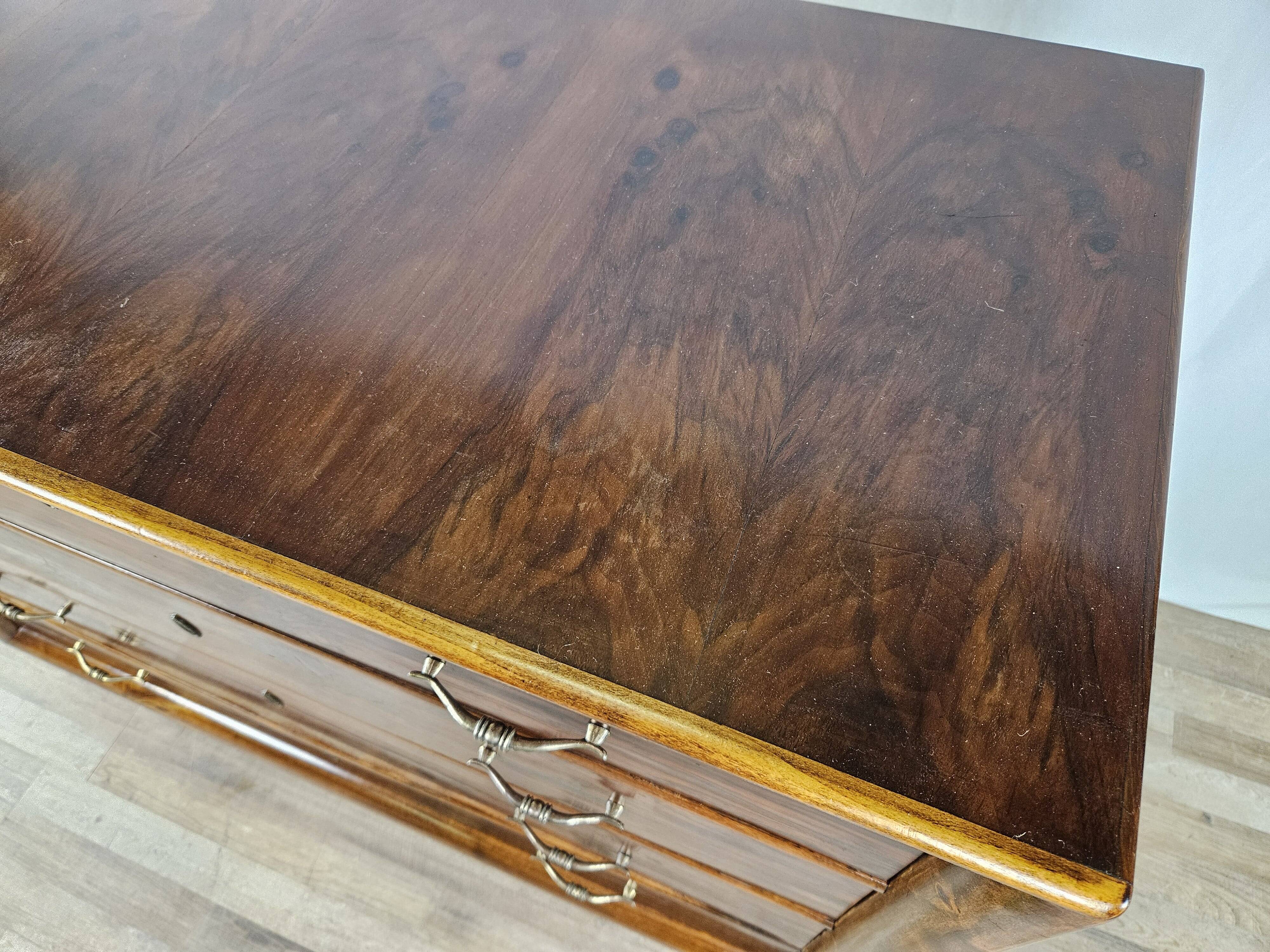Commode Art Déco avec poignées en laiton