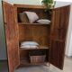 Old Parisian wooden linen wardrobe