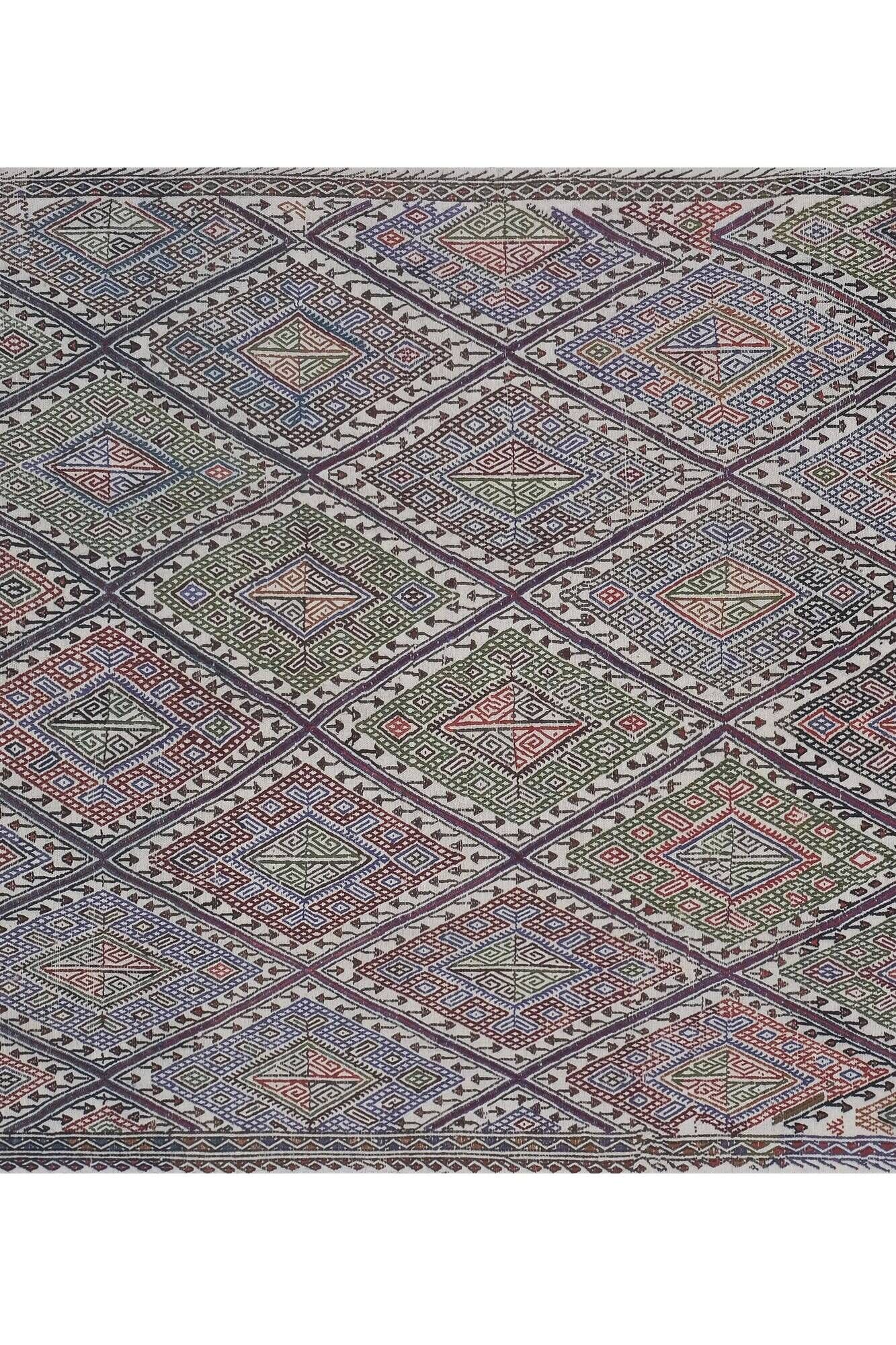 Vintage hand-embroidered textile 151x195 cm