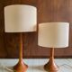 Large vintage teak table lamp, edited by Kirk, Denmark, 1960s