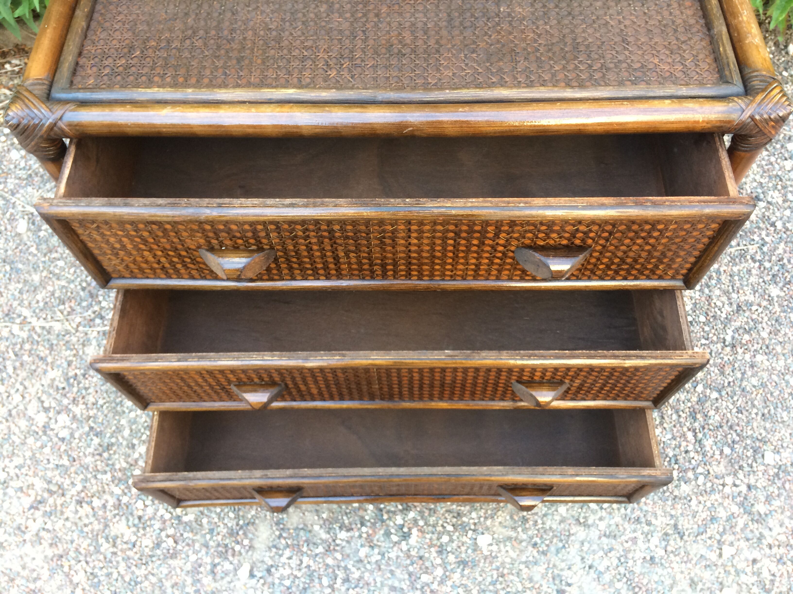 Bamboo and canning chest of drawers