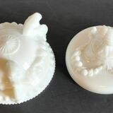 Vintage opaline glass candy dish