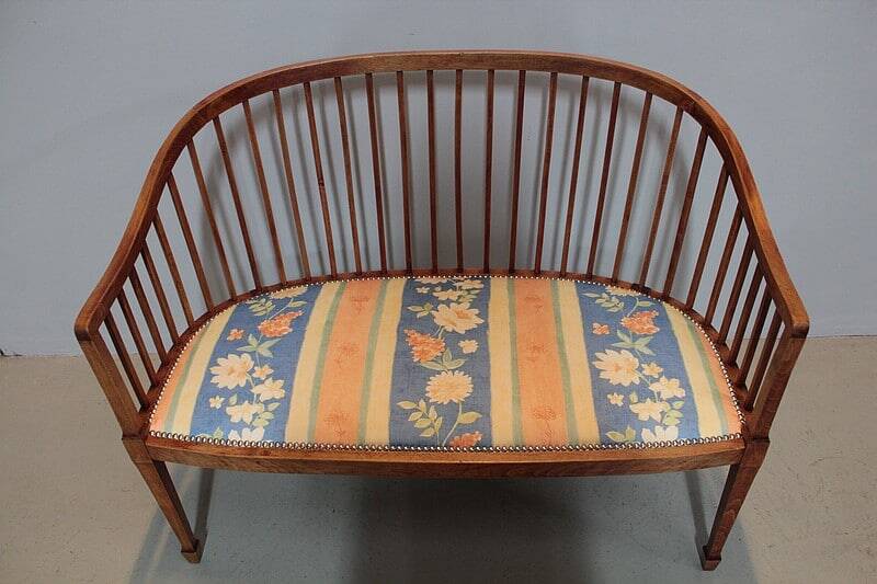 Art Deco Bench in 20th Century Beech