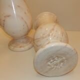 Pair of marble candlesticks