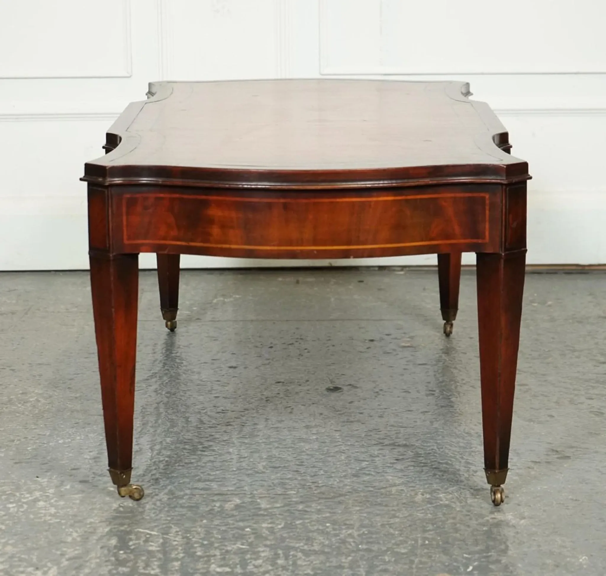 Heirloom Vintage Brown Leather Coffee Table by Weiman