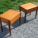 Pair of Scandinavian-style teak bedside tables from the 1970s.