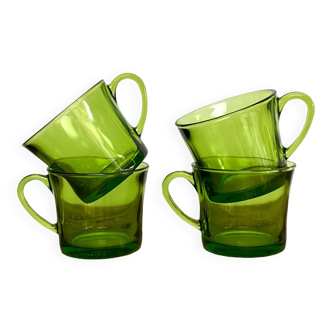 4 green DURLEX cups