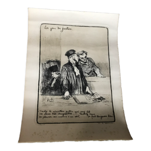 Lithographie ancienne de honoré