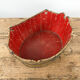 Antique cocked painted wooden bucket wash tub German Folk art
