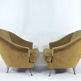 Isa Bergamo, armchairs, Italy 1950s