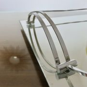 Antique French chrome-plated brass mirror tray, Art Deco style, 1920s-30s
