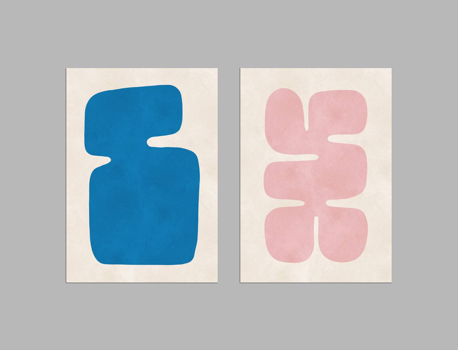 2 impressions d'art abstrait. Format A2 (42x59,4cm)