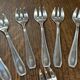 Set of 12 silver-plated oyster forks