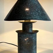 LAMPE Coeur ZINC Vintage