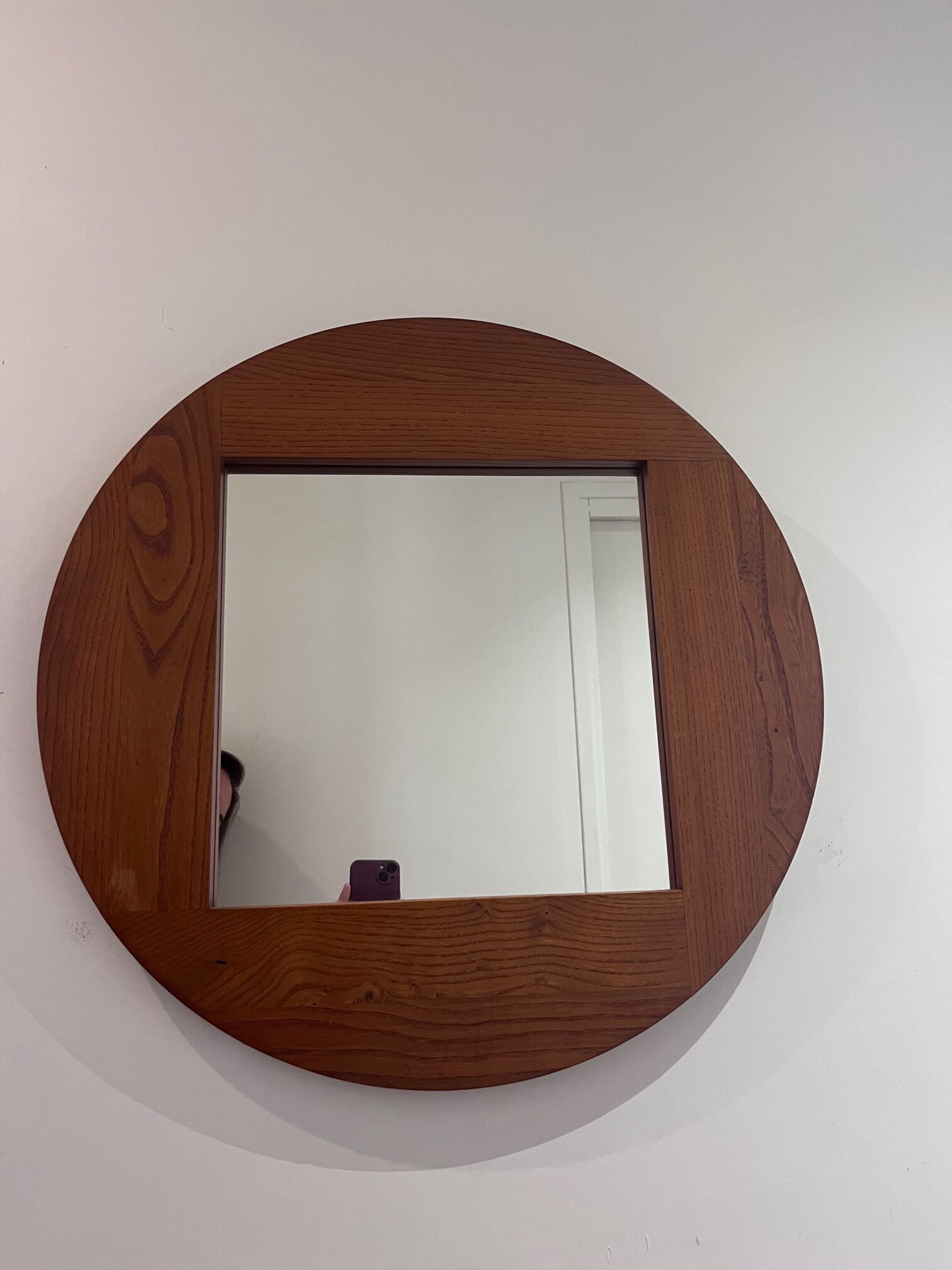 Solid elm mirror 70s