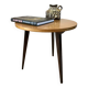 Tripod coffee table in wood and two-tone marquetry Scandinavian design 50s-60s