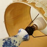 Porcelain lamp painted "blue flowers"